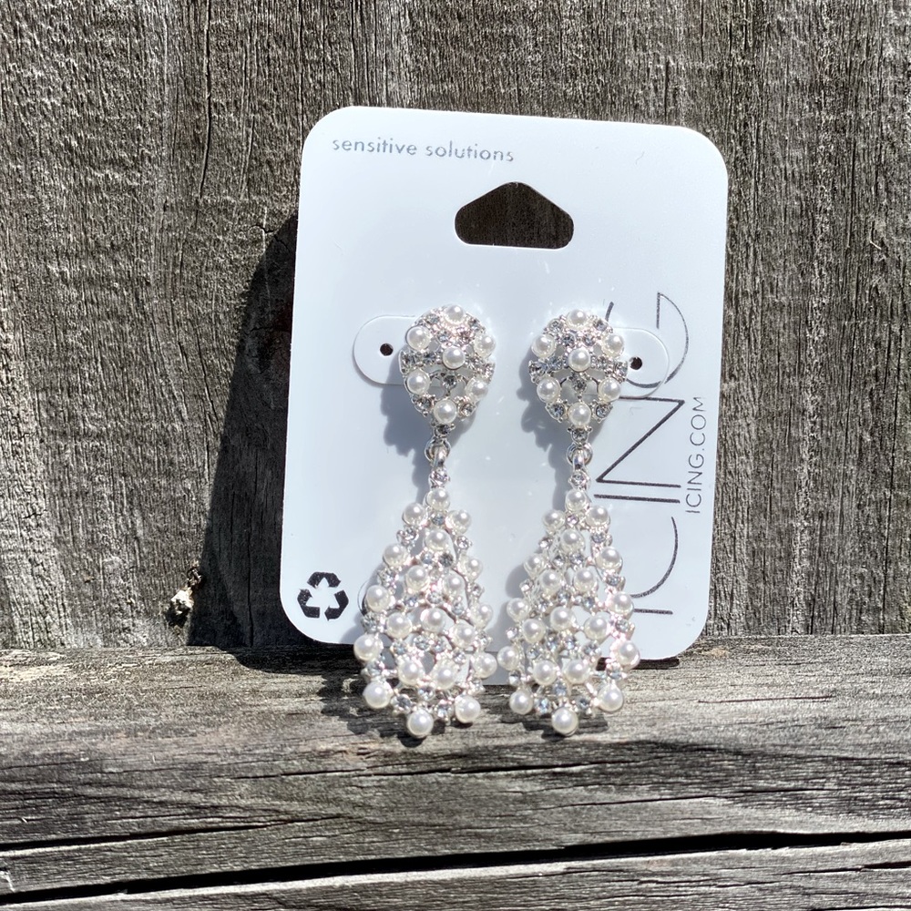 Icing by Claire’s bridal earrings
